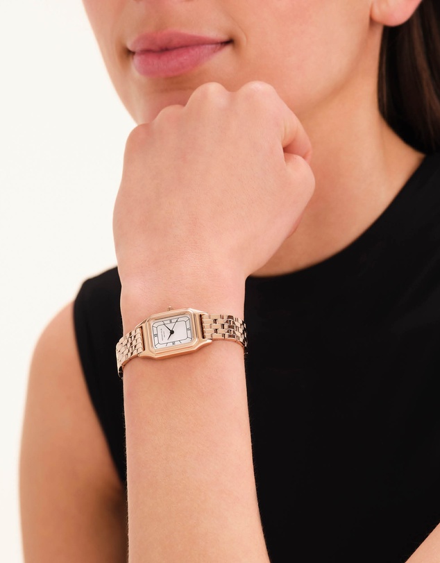 Rosefield - Ivy White Rose Gold-Tone Bracelet Watch