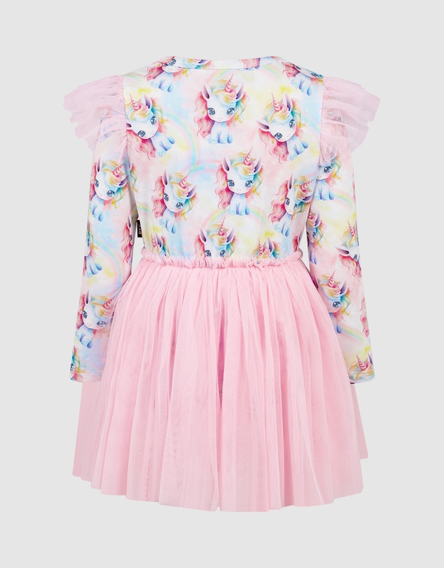 Rock Your Kid - Unicorn Pony Colour Pop Long Sleeve Circus Frill Dress