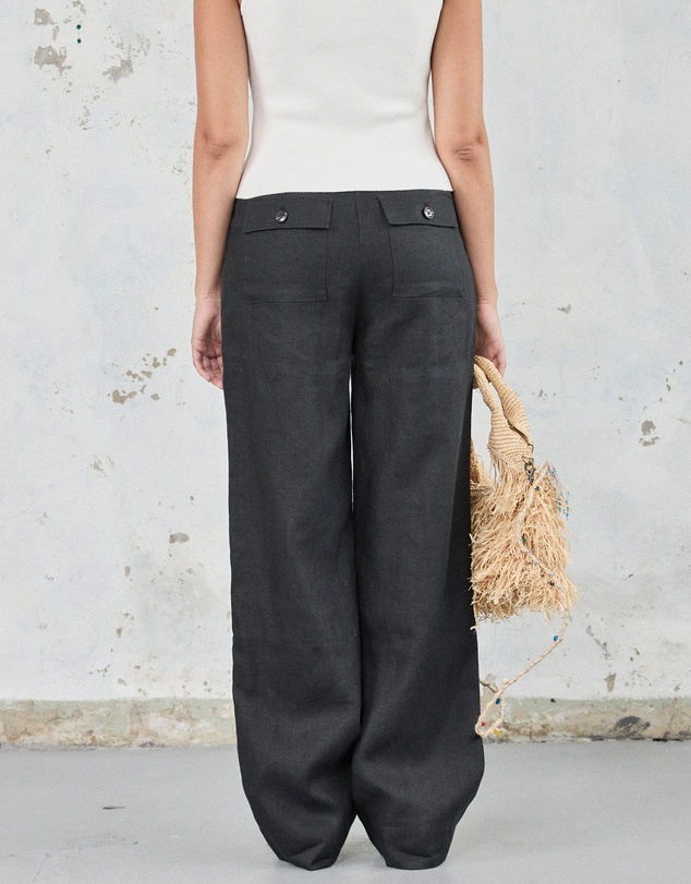 FRIEND of AUDREY - The Linen Pocket Trouser