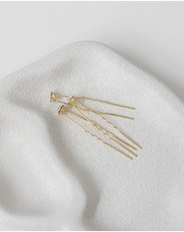 The White Collection - Aria - 8mm Crystal Bridal Hair Pin Trio