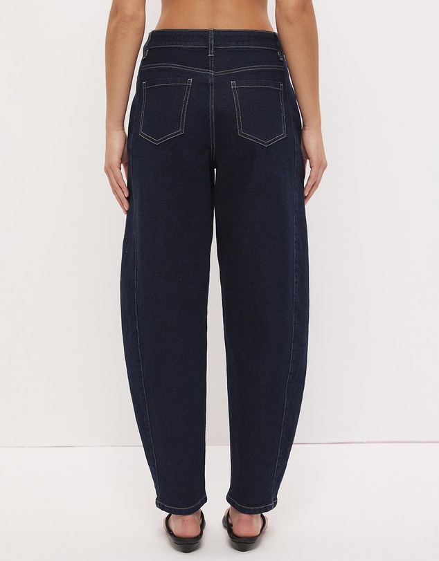 MON RENN - Cora Denim Barrel Leg Jeans
