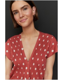 NEXT - Pintuck V-Neck Top