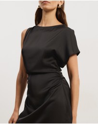 Atmos&Here - Alix Satin Tuck Mini Dress