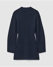 & Other Stories - Rib-Knit Mock-Neck Mini Dress