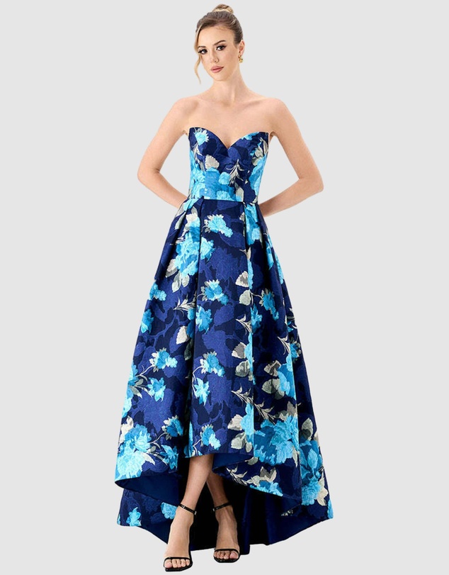 Bariano - Tanica Strapless Hi Lo Gown