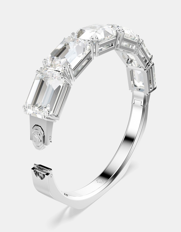 Swarovski - Millenia Bangle, Octagon Cut, White, Rhodium-Plated