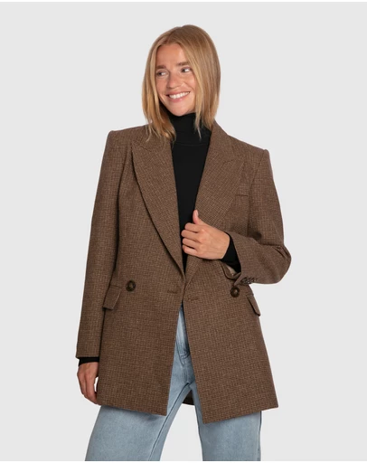 Belle & Bloom - Big Brother Talk Wool Blend Blazer