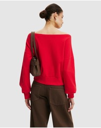 Cotton On - Relaxed Off Shoulder Sweatshirt