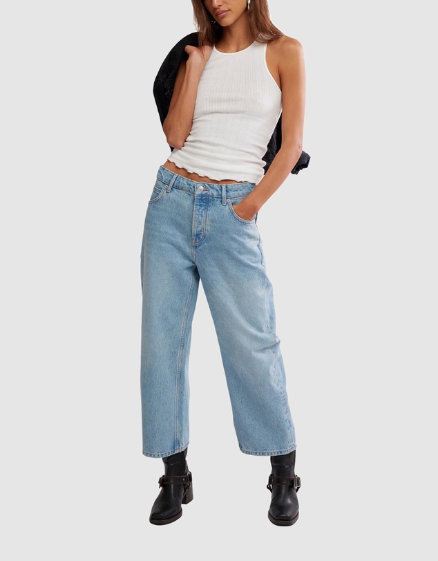 Free People - Deep Trance Dropped BF Jeans