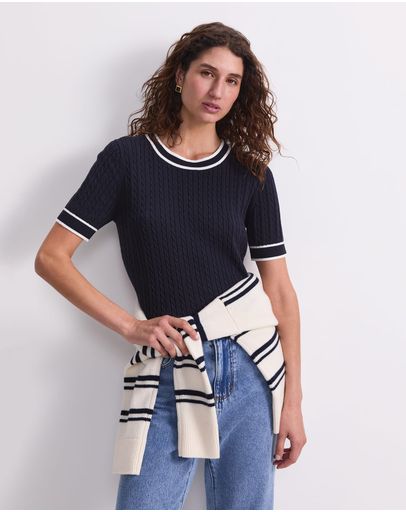 navy/white