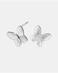 Mestige Kids - Bella Butterfly Earrings - Silver Plated