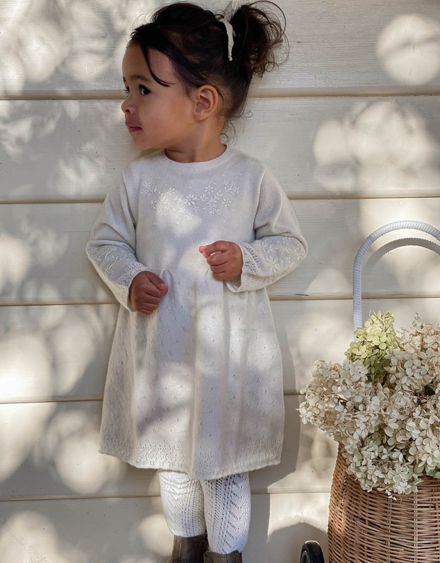 Purebaby - Embroidered Cashmere Dress - Kids-Babies