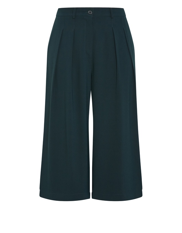 City Chic - Plus size Abbie Crop Pant - deep emerald