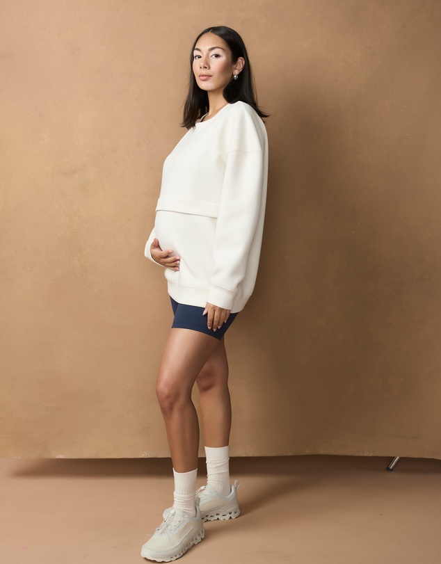 Soon Maternity - Oversized Feeding Zip Jumper