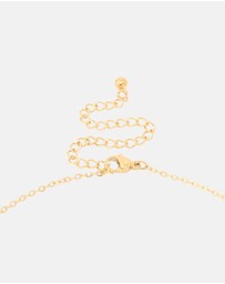 Lovisa - Waterproof Gold Plated Stainless Steel Mini Bubble Letter T Necklace