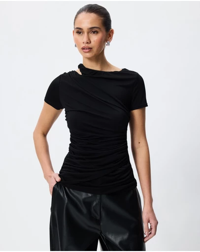 Tussah - Morgan Twist Detail Short Sleeve Top