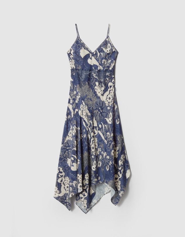 & Other Stories - Asymmetrical Satin Slip Midi Dress
