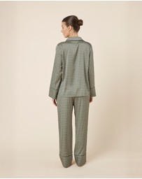 Gingerlilly - Kienna Geo Printed Silky Satin PJ Set