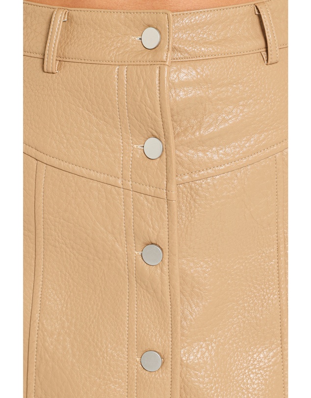 Petal & Pup - Ardella Vegan Leather Mini Skirt - Mocha