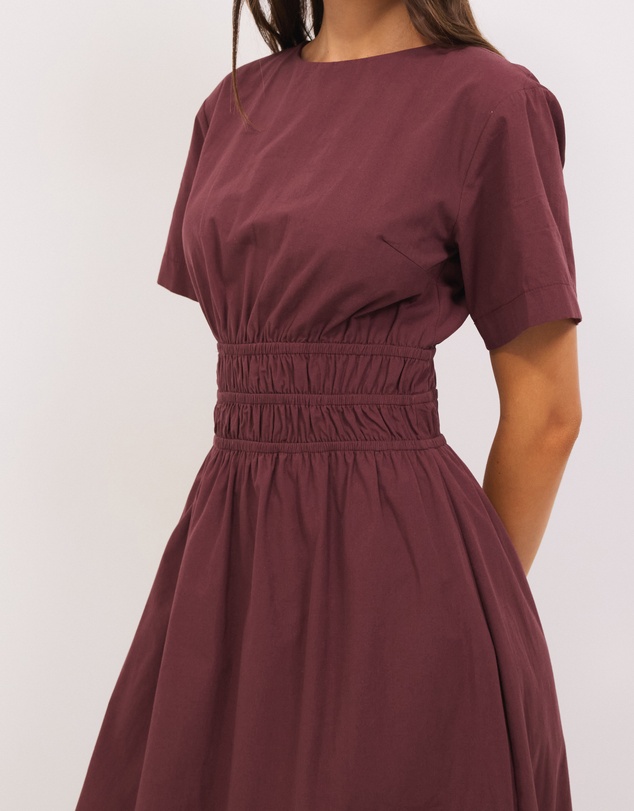 Calli - Danni Shirred Midi Dress