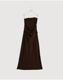 Revibe - Repaired CHANCERY Ayla Corset Drape Maxi Dress - AU 14