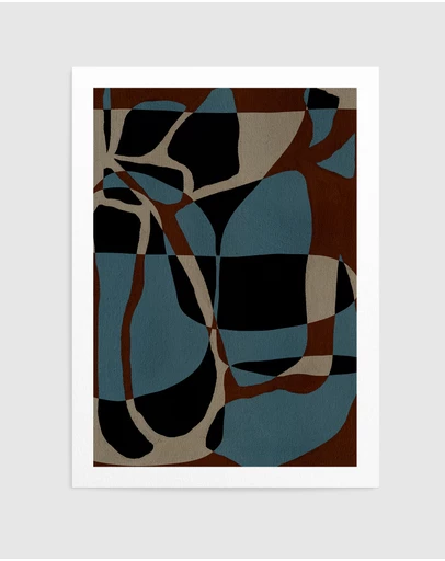 Olive et Oriel - Contour 3 by Shatha Al Dafai Art Print