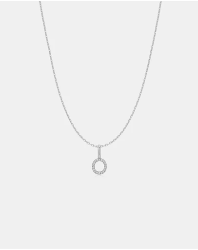 Ania Haie - Ania Haie Silver Letter O Initial Necklace