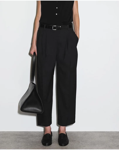 COS - Pleated Barrel-Leg Wool Trousers