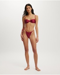 Cotton On Body - Gathered Thin Strap Balconette Bikini Top