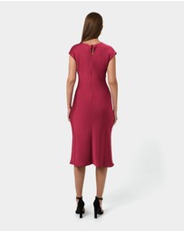Forcast - Dulce Satin Midi Dress
