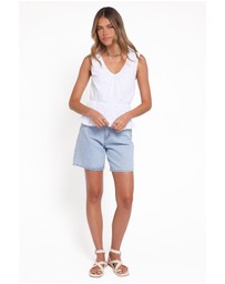 Petal & Pup - Lucilla Shirred Waist Top - White