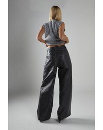 Glamorous - Wide Leg Distressed PU Trousers