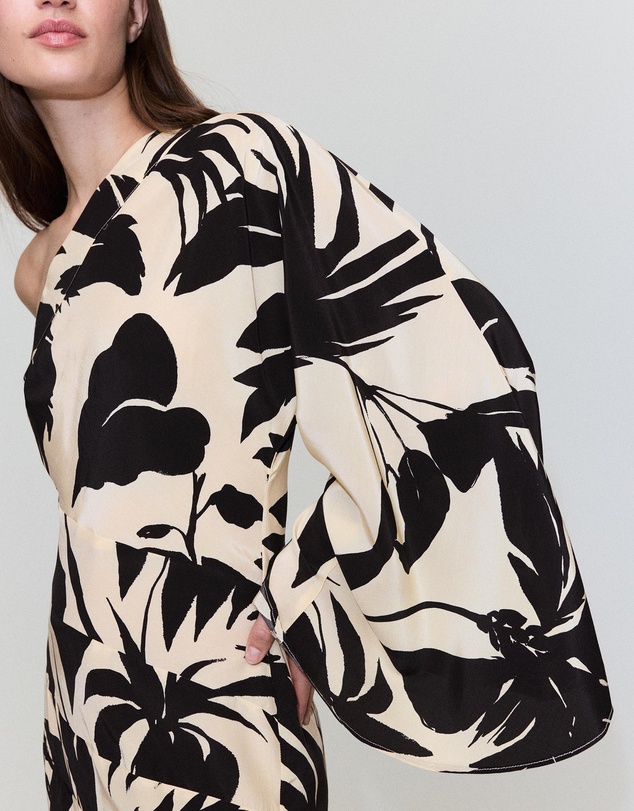 M.N.G - Printed Asymmetrical Dress