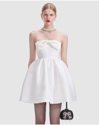 Self Portrait - Taffeta Bandeau Mini Dress
