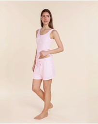 Gingerlilly - Liberty Ribbed Singlet Henley Top