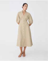 Forcast - Lyn Lantern Sleeve Shirt Dress