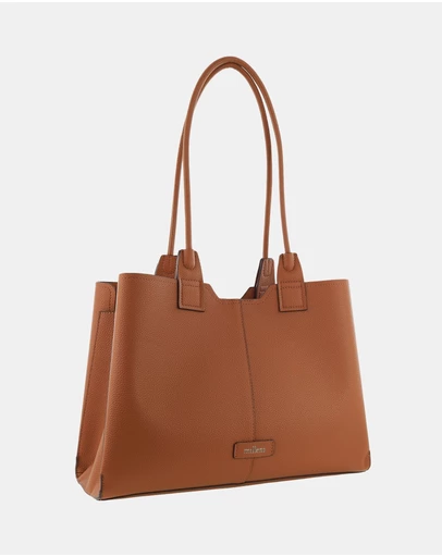 Milleni - Milleni Vegan Leather Tote Bag in Tan