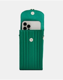 Wolf - Wolf Mimi Phone Case with Wristlet & Lanyard Green