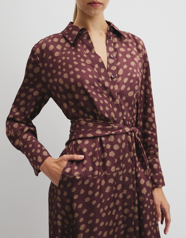 Country Road - Fluid Print Wrap Dress