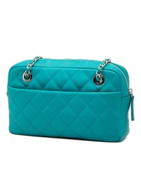 Pre-Loved by Azura Reborn - Pre-Loved Medium CC Quilted Rubberized Lambskin Coco Rain Camera Bag