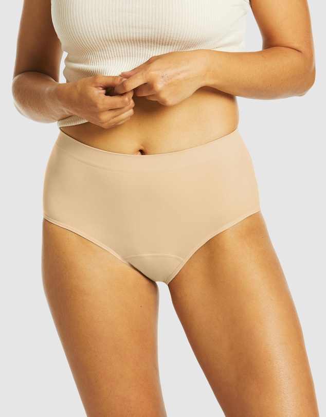 Love Luna - 3 Pack Women's Side Seamfree Period Full Brief
