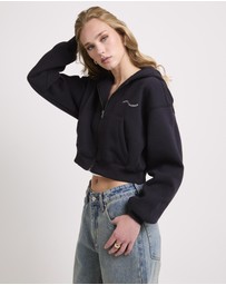 Subtitled - Hawaii Route 94 Cropped Zip Hoodie