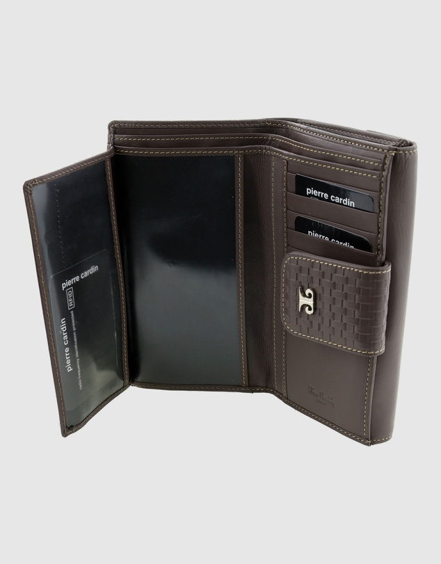 Pierre Cardin - Woven Leather Long Wallet with RFID