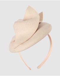 Max Alexander - Felt Winter Beige Pillbox Fascinator