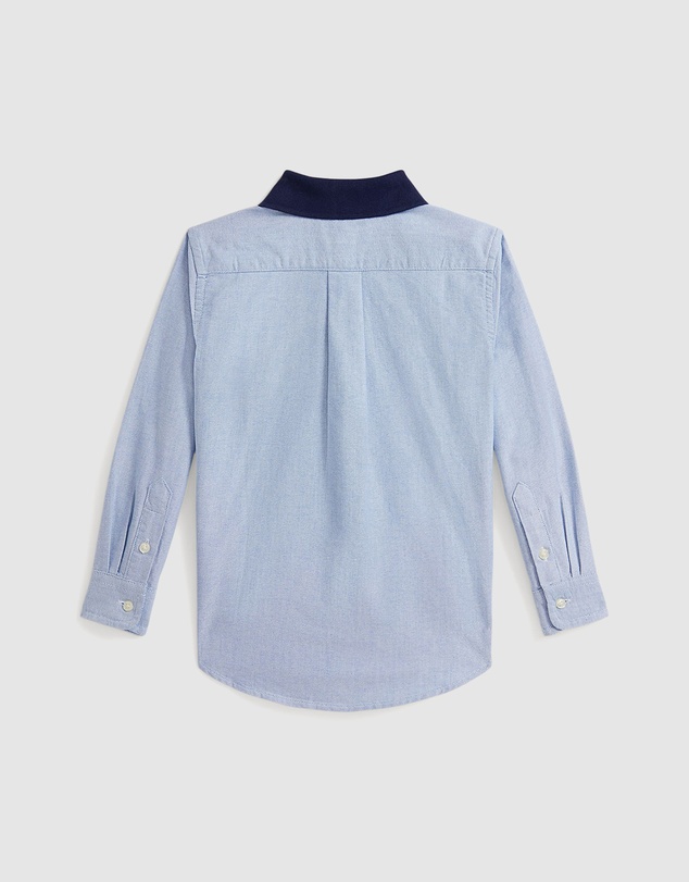 Polo Ralph Lauren - Polo Bear Oxford Knit-Collar Shirt - Kids