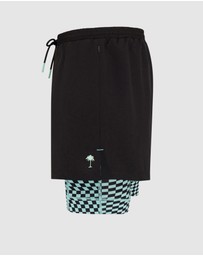 Boardies - Boardies Warped Check Active Compression Shorts