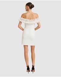 Romance by Honey and Beau - Trevia Frill Neckline Mini Dress
