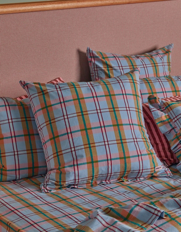 Mosey Me - Confetti Plaid Euro Pillowcase Set