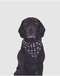 Mog & Bone - Dog Bandana - Black Metallic Cross Print