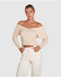 Belle & Bloom - More Than Words Collared Knit Top